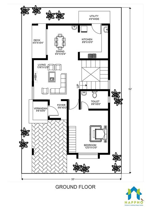 18 3 Bhk House Plan In 1500 Sq Ft North Facing Top Style