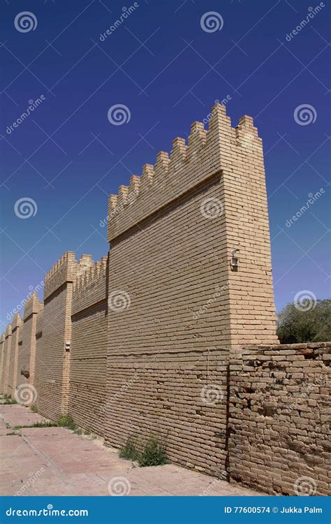 Walls Of Babylon In Iraq Stock Photo Image Of Archaeology 77600574