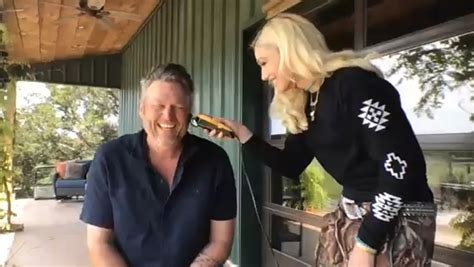 Watch Gwen Stefani Give Blake Shelton A Quarantine Haircut Blake