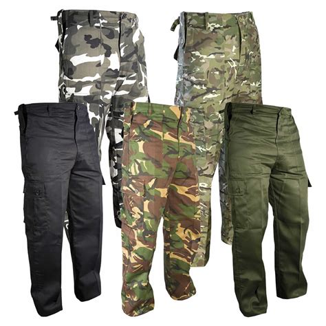 mens army military combat trousers camo camouflage pants airsoft work cargo ebay