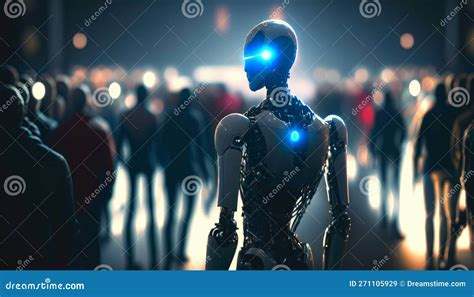Artificial Intelligence Based Robot Walks Among Humans Created With