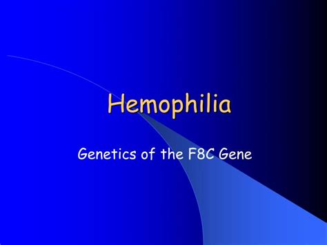 Ppt Hemophilia Powerpoint Presentation Free Download Id381518