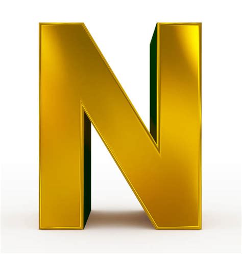 Best Gold Color 3d Letter N Stock Photos Pictures And Royalty Free