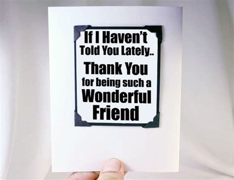 Best Friend Quote And Card As Thank You Card Kat N Drew Cards
