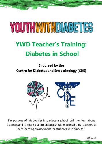 Type 1 Diabetes Information For Teachers Teaching Resources
