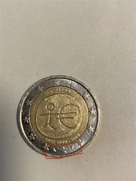 2 Euro MÜnze Fehlprägung Niederlande Emu 1999 2009 Selten Eur 5000