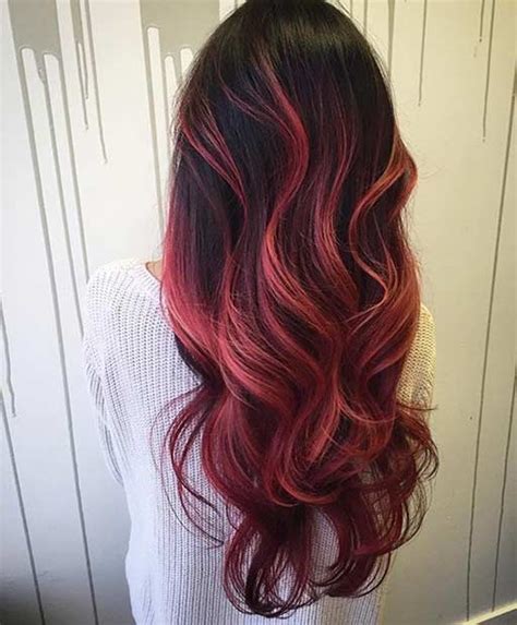 28 Best Red Ombre Hair Color Ideas