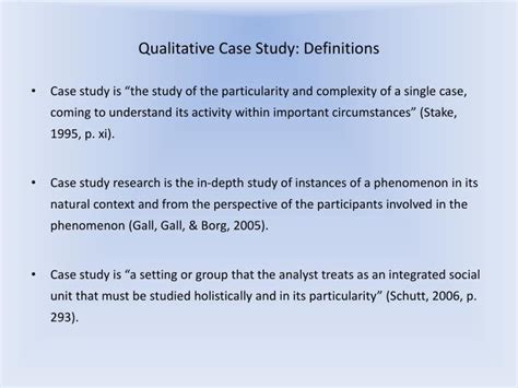 The data are generally nonnumerical. PPT - Qualitative Case Study: Definitions PowerPoint ...