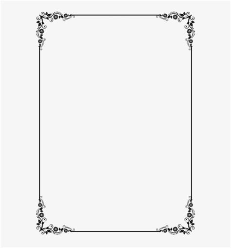 Download Simple Vintage Borders Png Clipart Borders Border Design For