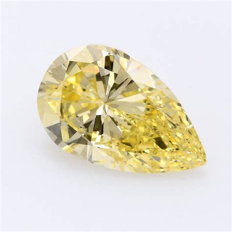 283 Karat Fancy Intense Yellow Diamant Birne Form Si2 Reinheit Gia