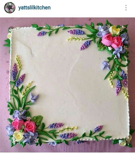 Buttercream Flower Cake Sheet Cake Designs Cake Decorating