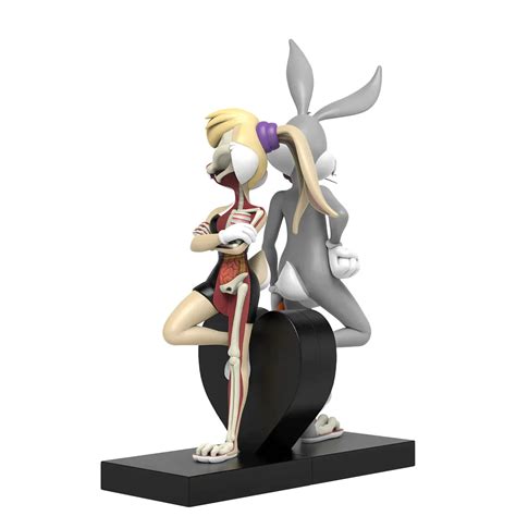 Mighty Jaxx Statue Xxray Plus Warner Bros Set Bugs Bunny Y Lola Bun