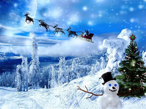 Download Winter Christmas Background Hd Wallpaper By
