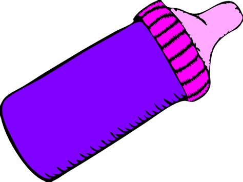 Baby Bottle Purple Clip Art At Vector Clip Art Online