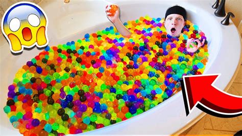 1 000 giant orbeez vs my bathtub youtube