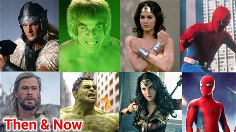 Top 10 Superhero Marvel Dc Then And Now Youtube