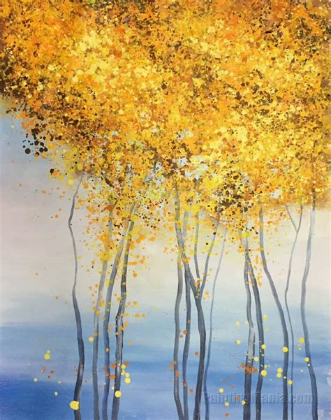The Golden Trees Landscape Abstract Paintings