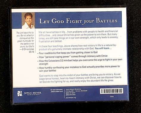 Joyce Meyer Let God Fight Your Battles 4 Cd Set Ebay