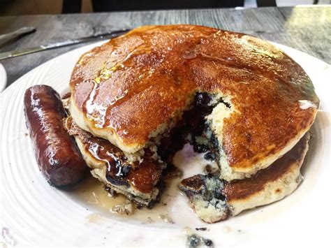 I Ate Blueberry Pancakes With Chicken Sausage Food