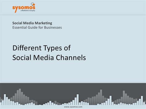 Different Types Of Social Media Channels Smm By Sysomos Via