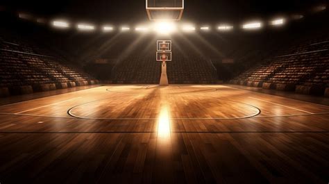 Premium Ai Image Professional Basketball Court Arena