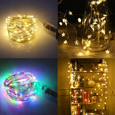 50 100 200 Usb Plug In Led Battery Star Copper Wire String Fairy Lights Party Uk Ebay