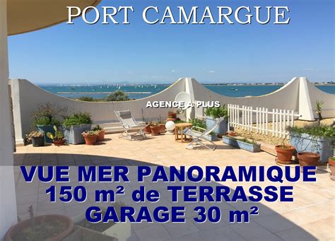 vente appartement a vendre vue mer port camargue