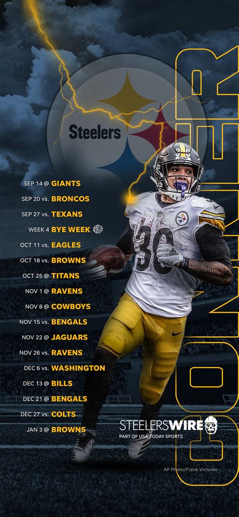 Pittsburgh Steelers' revised schedule: Downloadable mobile/desktop 