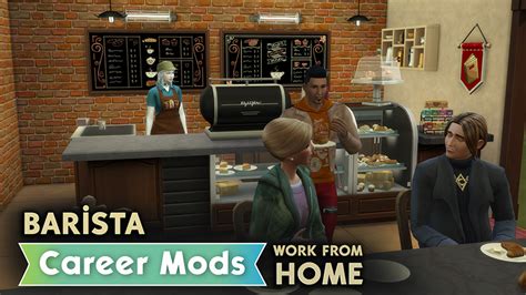 Mod The Sims Barista Career Rubis Work From Home Career Mods