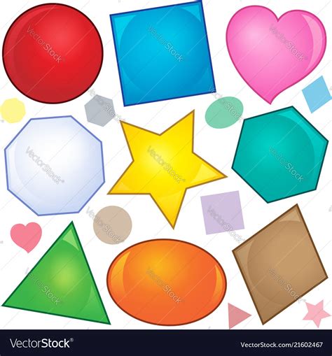 Various Shapes Theme Image 2 Royalty Free Vector Image