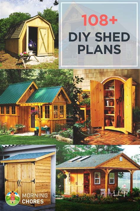 Two people can assemble this building in a day with minimal tools. 108 Free DIY Shed Plans & Ideas You Can Actually Build in Your Backyard
