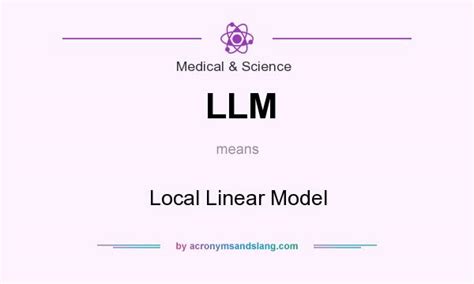 Llm Local Linear Model In Medical And Science By