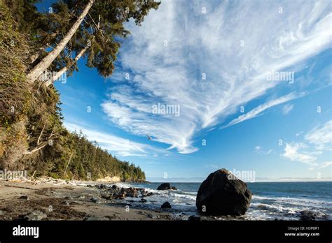 Mystic Beach Sooke Vancouver Island British Columbia Canada Stock