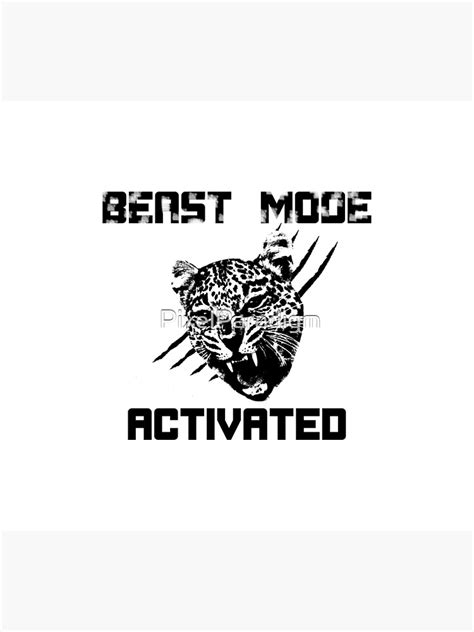 Beast Mode Activated Poster For Sale By Pixelparadigm Redbubble