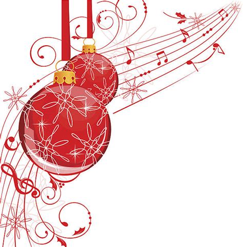 Christmas Music Notes Border Clip Art