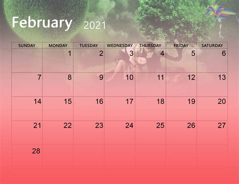 February 2021 calendar with holidays available for print or. Cute February 2021 Calendar Desktop Wallpaper ...