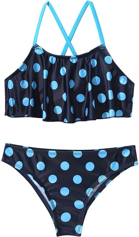 Aislor Costumi Da Bagno Bambina 2 Pcs Set Bikini Tankini Spiaggia