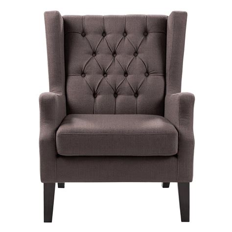 Madison Park Roan Arm Chair Tufted Wing Chair Fabric Accent Chair