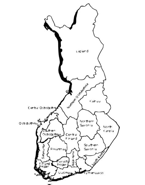 Finland Map Coloring Page Download Print Or Color Online For Free