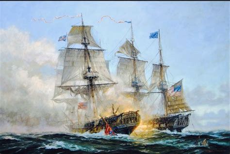 Uss Constitution Defeats Hms Guerriere 19 August 1812 Old Sailing