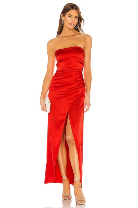 Superdown Loren Strapless Maxi Dress In Red Revolve