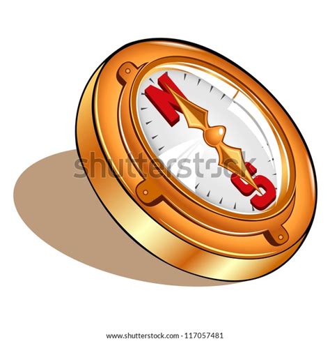 Gold Compass Icon Stock Vector Royalty Free 117057481 Shutterstock