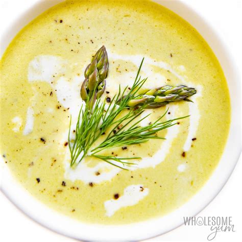 Cream Of Asparagus Soup Recipe 5 Ingredients Wholesome Yum