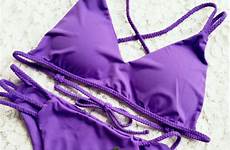 purple strappy bikinis zaful swimsuits
