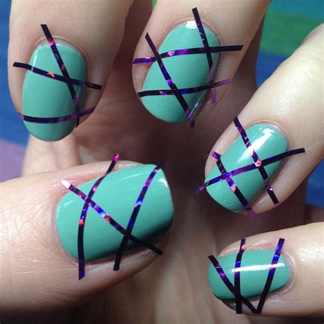 Check spelling or type a new query. how to do cute nail designs with tape | Tape nail designs, Nail art diy easy, Nail art designs diy