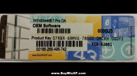 Windows 7 Product Key Free Win 7 Professional 32 64 Bit Coa Keys Part 2