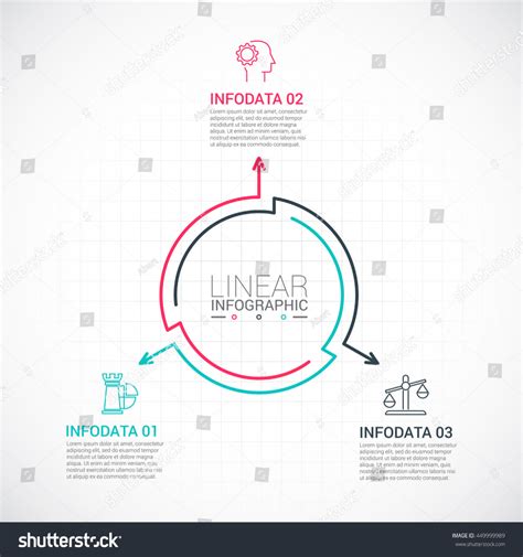 Thin Line Flat Elements For Infographic Template For Diagram Graph
