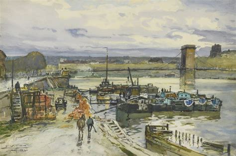 Eugène Villon The Port à Langlais Bridge Île De France 1940