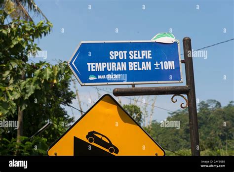 A Sign To Take Selfies At A Scenic Spot Near Candirejo Village In The