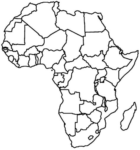 Map Of Africa Coloring Page Walk Through The Continents Print Maps